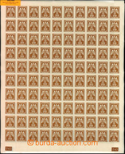 32590 - 1943 Pof.SL13-24, Official II., complete 100-stamps sheets w