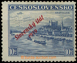 32602 - 1939 Alb.22, overprint 10CZK, on reverse marked Aufdruck (ov