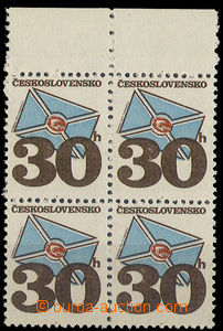 32619 - 1974 Pof.2111lt, Letter with cipher, block of four with uppe