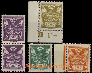 32716 - 1920 Pof.144, 146, 148, 149, comp. 4 pcs of stamps with brok