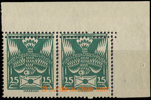 32734 - 1920 Pof.149/I., right upper, corner horizontal pair with ma