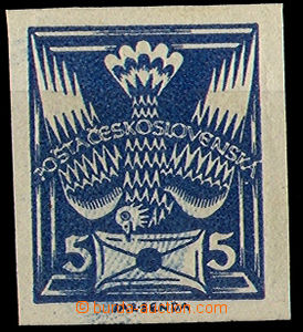 32742 - 1920 Pof.143N, imperforated with offset on reverse, in front