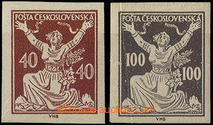 32788 - 1920 Pof.154N/II. and Pof.158N, both imperforated, the first