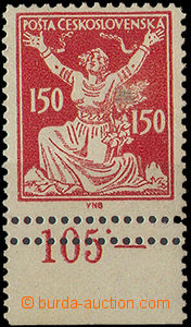 32789 - 1920 Pof.159B with lower margin, control-numbers and double