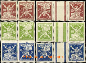 32796 - 1920 1920 Pof.154, 156, 157TBa + TBb, wide and narow Tete be