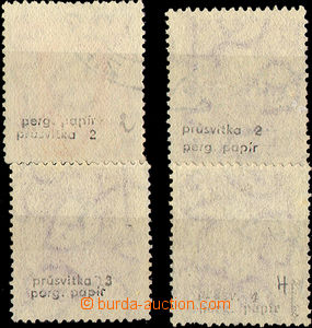 32816 - 1925 Pof.187Ax + 189Ax, Neotypie (gravure-print), 4x parchme