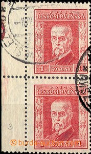 32819 - 1925 Pof.190/I. Gravure, vertical pair with L margin, T I. c