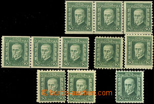 32827 - 1926 Pof.204, Pozměněná printing, comp. 11 pcs of : 2x st