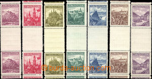 32830 - 1936 Pof.304Ms-310Ms, gutter cut, one stmp small thin place