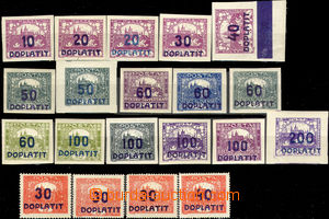 32835 - 1922 Pof.DL15-28 Postage Due - overprint issue Hradcany, bas