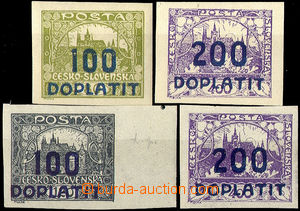 32836 - 1922 Pof.DL24, DL28 on thick paper and Pof.DL25 and 28 on tr