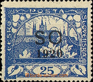 32845 - Pof.SO(8)N unissued 25h blue, black Opt, perf line 13¾