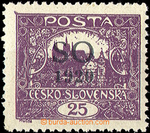 32847 - Pof.8NF, 25h violet, line perf 11½;, black Opt, mint n