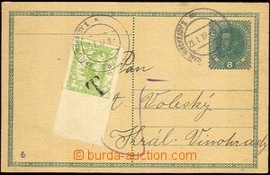 32856 - 1919 CPŘ3, sent without uprating in/at postal rate I, burde