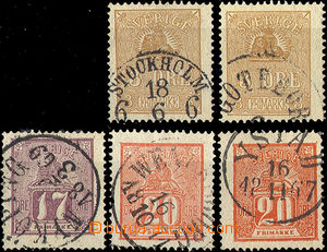 32981 - 1862/66 Mi.14-16, comp. 5 pcs of stamps Mi.2x 14/II., 15a, 2