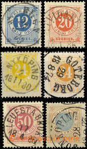 32992 - 1872 Mi.21-26, comp. of stamps with various perf : Mi.21B, 2