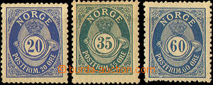 33001 - 1893 Mi.57A, 59A, 61A, hinged, 1x shorter teeth and tearing