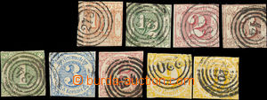 33016 - 1859 comp. 9 pcs of stamps Mi.13, 14, 16, 17, 20, 21, 22, 2x