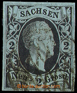 33039 - 1851 Mi.5, Král Friedrich August II., luxusní střih, mř