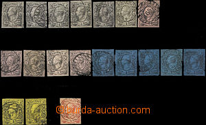 33048 - 1855 GERMANY / SAXONIA partie 19ks známek Mi.8-12, různé