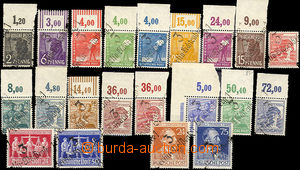 33108 - 1948 SOVIET ZONE, selection of 21 pcs of stamps with forger
