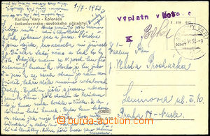 33175 - 1953 postcard sent shortly after monetary reform, in text da