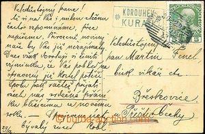 33180 - 1909 postcard with blue postal agency pmk KOROUHEV/ KURAU (G