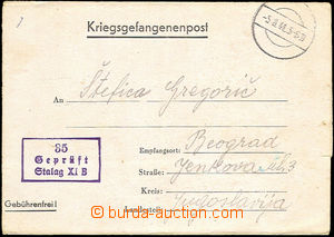 33193 - 1941 P.O.W. mail - Kriegsgefangenenpost - folded letter to Y