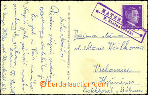 33198 - 1944? Work Camp in/at Hölles, postcard with 6Pf, postal age