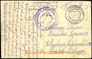 33212 - 1916 postcard to Prague with CDS Etappenpostamt Schkodra/ 14
