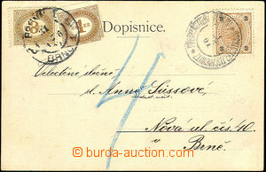 33218 - 1901 postcard franked with. as printed matter stamp. 3h, CDS