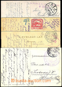 33233 - 1919 4 postcard Us FP from Czechosl. members from Italian le