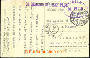 33321 - 1919 postcard Uzhhorod sent by FP, CDS CS.FP 75/ 10.II.19, m