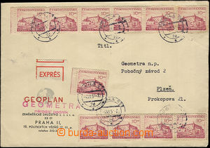 33349 - 1953 Ex letter (commercial mailing), with Pof.521 11x (Zvole