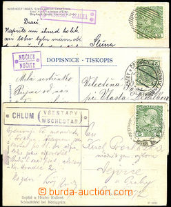 33393 - 1906/? comp. 6 pcs of Ppc Us postal-agencies : CHLUM (Geb.04