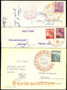 33396 - 1940/42 comp. of 7 Us Ppc with special postmark 17d, 21, 30,