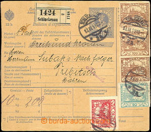 33582 - 1919 larger part Austrian parcel dispatch-note abroad (Sch.2