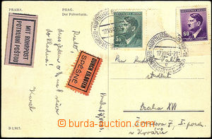 33608 - 1943 special delivery letter sent by pneumatic tube post, fr