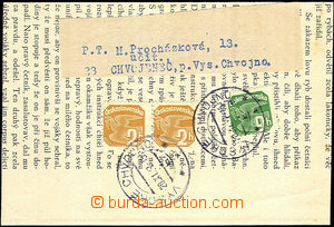 33614 - 1937 newspaper cut square with address label, with Pof.NV14