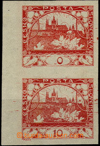33616 - PLATE PROOF stamp. 10h Neotypie (gravure-print), red color,