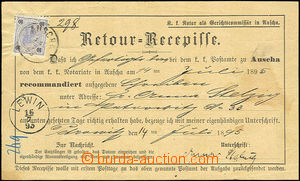 33632 - 1895 reply form with 10Kr, CDS Auscha/ 14.7.95, arrival post