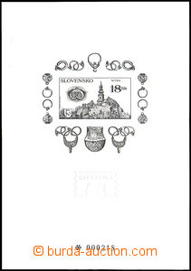 33739 - 1998 Zsf.PT148, commemorative print with relief exhibition N