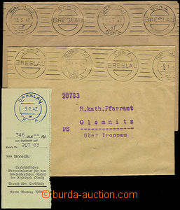 33901 - 1942 comp. of 2 letters with machine cancel. of Postal savin