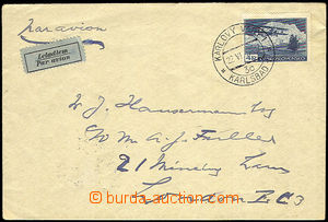 33981 - 1937 issue III air-mail letter to England, with 4CZK, Pof.L