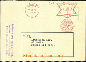 34022 - 1937 front address part folded printed-matter with print met