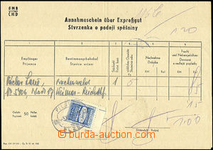 34032 - 1944 CC BUCHENWALD confirmation form - Annahmeschein über