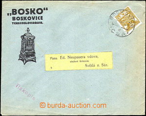 34085 - 1923 BOSKO, Boskovice - litá stove, envelope with additiona