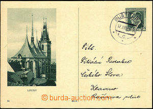 34099 - 1939 CDV72/81 Louny, CDS Buštěhrad/ 17.IV.39, thin/light f