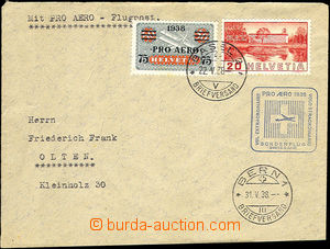 34164 - 1938 air-mail letter with Mi.321, 325 (For Aero), special fl