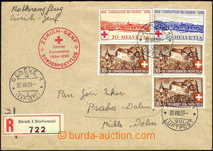 34165 - 1939 Reg and airmail letter to Prague, with Mi.3x 356, 357,